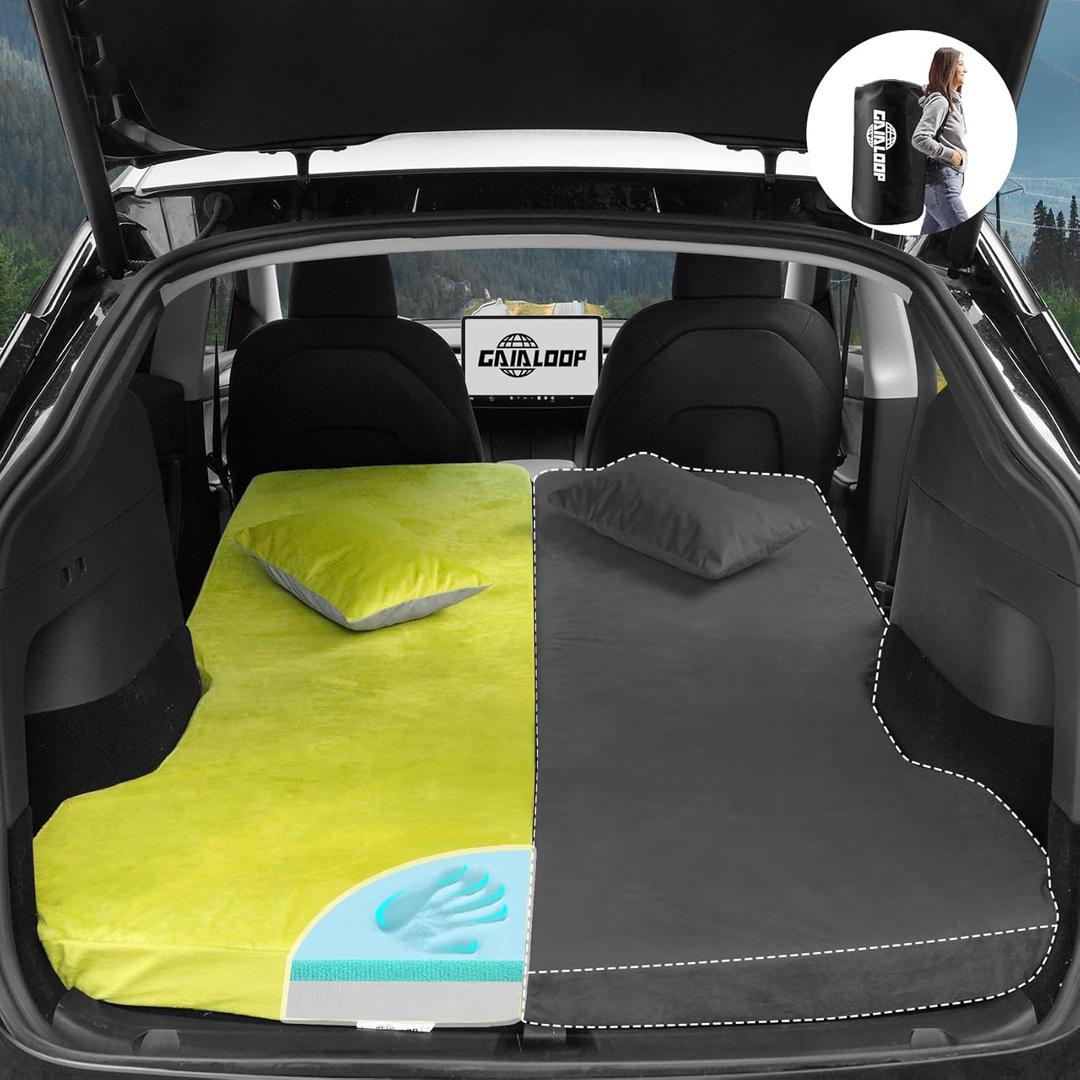 Memory Foam Camping Mattress for Tesla Model Y Sleeping Pads Sleeping Mat 3 INCH Thick Road Trip/Car Camping/Super Charger Nap/Temporary Car Sleeping 1 Left Pad