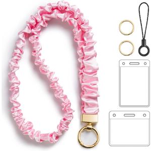 Stretchy Scrunchie Lanyard for Id Badges for Keys, Teacher Gifts Lanyards