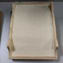 Double-Sided Sisal Cat Scratcher, Cat Scratchers for Indoor Cats with Natural Sisal + Carpet Cloth, Durable Solid Wooden Structure Scratch Pad, 16.5 x 10.8in