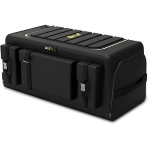 Ergocar Car Trunk Organizer Car Boot Storage Organiser Multi Pocket Car Boot Tidy Storage 3 Times Size Folded Portable Waterproof 1680D Oxford for Car/SUV/Truck/Auto (70L with side bags, Black)