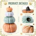 4 Pcs Stackable Resin Decorative Pumpkins Fall Outdoor Decor Fairytale