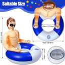 Silph PLC Pool Float, Inflatable Swim Ring with Cup Holder for Party, Pool Toys for Adult/Kids Relaxing & Pool Hunk Ring for Lifeguard