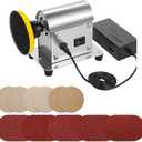 Electric Resin Polishing Machine, Resin Sanding and Polishing Kit Sander, 90W 7-Speed 24V, Including 26 PCS Sandpaper Resin Grinding Polisher Supplies, Epoxy Casting Tools for Resin Molds