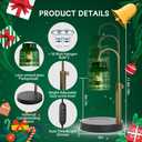 AIKUT Christmas Candle Warmer Lamp, with 2 Bulbs,Timer & Dimmer,Compatible with Large Yankee Candle Jars,3 Wick Candles,Height Adjustable Electric Top Candle Melter,Green,110-120v