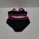 BMJL Women's High Waisted Bikini Sets Sporty Two Piece Swimsuits Color Block Cheeky High Cut Bathing Suits (Large, Black Pink011)
