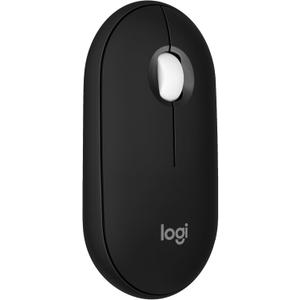Logitech Pebble Mouse 2 M350s Slim Bluetooth Wireless Mouse, Portable, Lightweight, Customizable Button, Quiet Clicks, Easy-Switch for Windows, macOS, iPadOS, Android, Chrome OS - Black