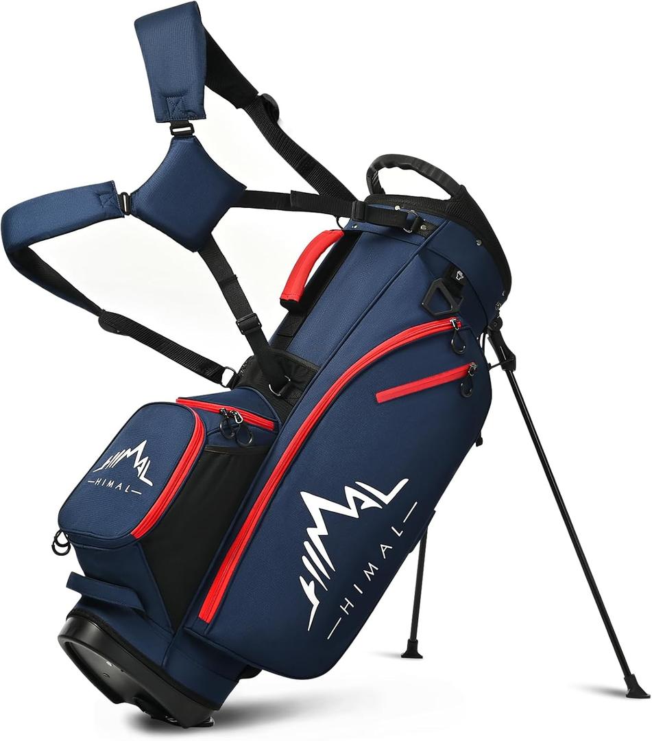 GoHimal 14-Way Golf Stand Bag, Golf Bag with Stand - Lightweight Durable Club Bag for Men & Women (Dark Blue)