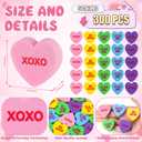 300 Pcs Valentine's Day Heart Vase Fillers 5 Colors Valentines Day Decorations Valentines Decor Conversation Hearts Vase Filler Set Foam Sponge Decor for Valentine Wedding Home Table(Colorful)
