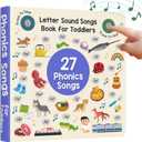 LEARNING BUGS Phonics Songs Book, 26 Letter Sound Songs, Preschool & Kindergarten Learn to Read for 3 Year olds, Perfect Toy and Gift for Toddlers Ages 2+