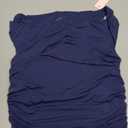 QINSEN Women's Cowl Neck Top Sleeveless Ruched Double Lined Crop Top Y2k T Shirts