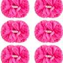 6Pcs Cheerleading Pom Poms Matte Metallic Foil Cheer Pompoms with Baton Handle, Kids Adults Team Spirit Cheering Stuff for Sports Games Carnival