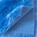 2 x Faux Fur Fabric for Crafts, Gnomes, Animal Costumes, Cushions, Decorations Azure 20x20in