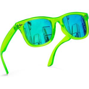 FancyPink Retro Mirrored Polarized Sunglasses for Women w UV400 Protection