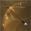 Led Umbrella 4Colour Led Umbrella, Clear Umbrellas with Flashlight Torch, for Wedding Photography Party Birthday Christmas Gifts