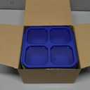 4 Pack Bento Snack Containers Set 4 Compartment Food Storage Containers Wheat Straw Meal Prep Lunch Box Plastic Food Storage container, Microwave and Dishwasher Safe (Bright color)