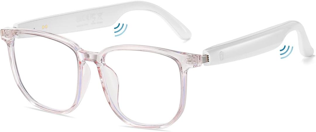 DUCO Bluetooth Blue Light Glasses for Women Men Smart Glasses with Open Ear Audio UV400 Protection