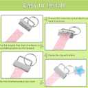 Outus 100 Pieces Key Fob Hardware Key Fob Keychain Wristlet with Split Ring (Silver,1 Inch)