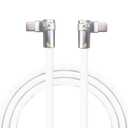 chubbycable FlexElbow Pro - 90 Degree Design 240W Fast Charge Cable Ultra-Thick Silicone Right Angle USB C Cable Phone Tablets Charging Cord, White, Double Elbow Type C to Type C, 19.6FT