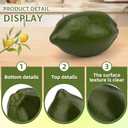 Woration Fake Faux Green Oversize Lemon Artificial Fruit Decoration Simulation Big Lime for Home Kitchen Party Table Photography Prop