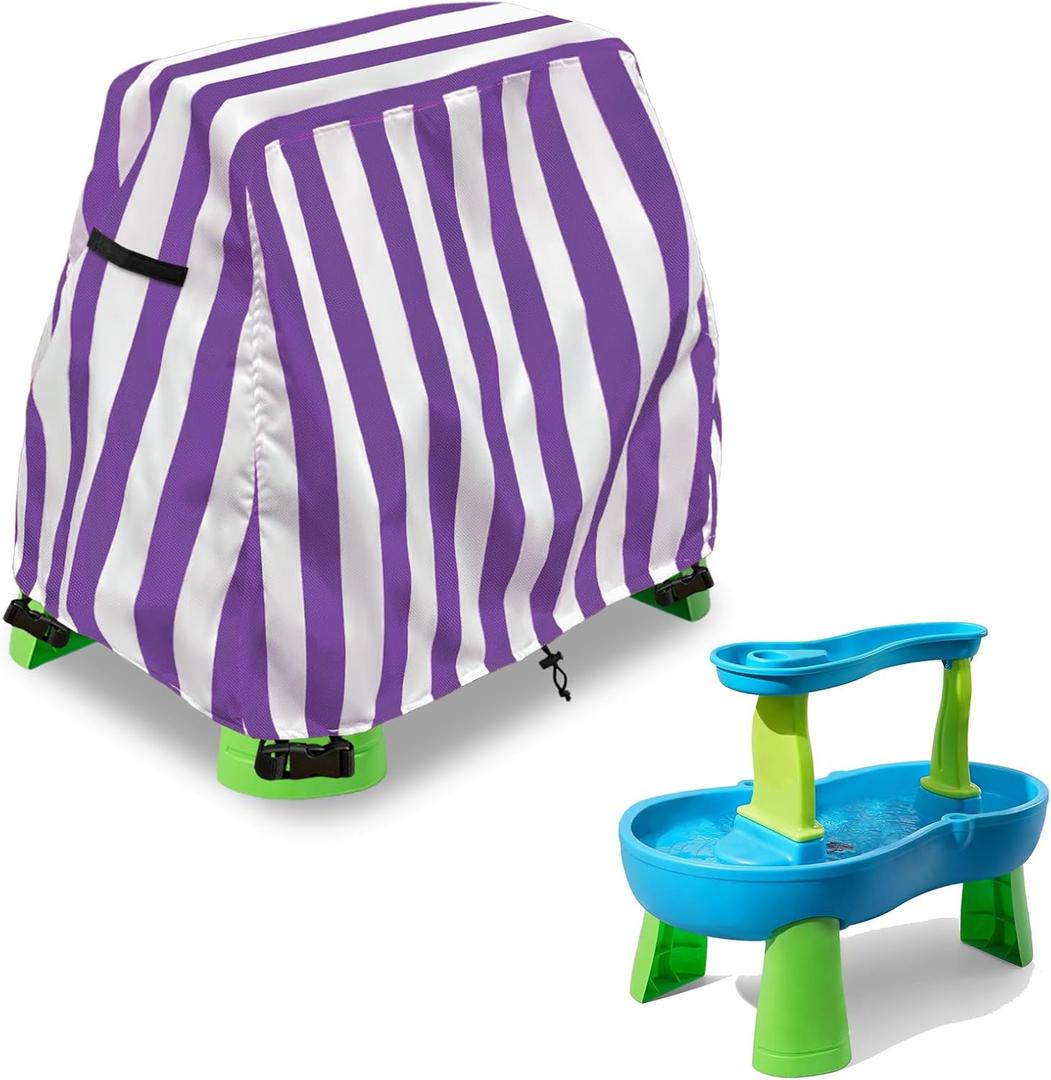 Kids Water Table Cover Fit Rain Showers Splash Pond Water Table,Waterproof Dust Proof Anti-UV Outdoor Toys Cover-Cover only (Purple)
