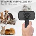 Swihauk Self Cleaning Slicker Brush for Dogs & Cats - Skin Friendly Deshedding and Grooming Brush for Haired Pets, Pet Supplies Accessory, Black