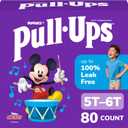 Pull-Ups Boys' Potty Training Pants, Size 5T-6T Training Underwear (46-60 lbs), 80 Count (2 Packs of 40)