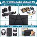 Teenyyou Padded Universal Gear Bag 48x24x5 in Adjustable Shoulder Strap
for Portable Stage, LED Screens, Monitors, TVs, Dj Facade Booth Table Accessories Equipment Bag, Portable Stage Art Portfolio