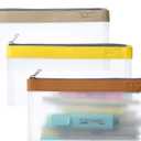 Mr. Pen- Clear Pencil Pouch, 3 Pack, Clear Pencil Case, Pencil Bags (Autumn)