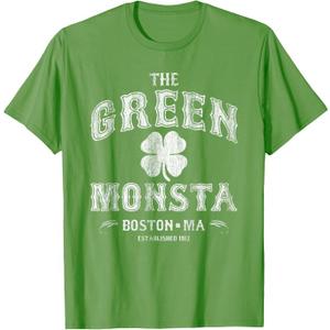 The Green Monsta Boston T-Shirt - Game or St. Patrick's Day T-Shirt XL