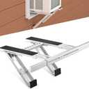 Window AC Bracket No Drilling, Heavy Duty Drilless Window Air Conditioner Support Brackets with 2 Arms, A/C Holder for 5000 Btu to 24000 Btu Outdoor AC Window Units, Max 350 Lb Capacity