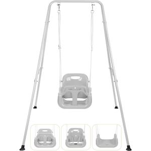 3-in-1 Toddler Swing, Foldable Indoor & Outdoor Baby Swing
Multifunctional Swings for Children 6 Months and Older, Easy to Assemble and Store for Backyard Play (Gray)