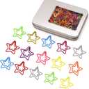 50 Pcs Star-Shaped Paper Clips  Gifts for Star Lovers