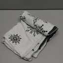 MIULEE Christmas 2 Pack White and Green Chenille Throw Pillow Covers Soft Pillow Cases with Snowflake Embroidery Morden for Holiday Decoration Sofa Couch Bedroom Home Decor,18x18 Inch