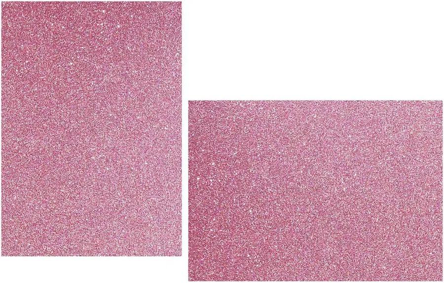 Greeting cards 6 pack, pink glitter