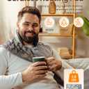 HENNCHEE Heating Pad for Neck and Shoulders and Back Pain Relief, Battery Wireless Heated Wrap Weighted Neck Warmer Grey