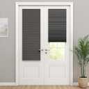 LazBlinds Cordless Cellular Shades for French Doors, No Drill French Door Blinds for Privacy, Blackout Light Blocking Honeycomb Shades for Sliding Doors Front Door Patio, 1 Pack, 24" W x 78" H, Black
