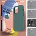 2 x SURPHY Silicone Case Compatible with iPhone 13 Pro Case (6.1 inch 2021), Liquid Silicone Phone Case (with Microfiber Lining) Designed for iPhone 13 Pro 6.1 (Pine Green)