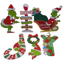 20" Christmas Yard Sign Stakes Outdoor Christmas Decorations (6 Piece)