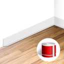 Flexible Baseboard Molding Trim 3 Inch(W) x 20 Feet(L) Self Adhesive Vinyl Wall Base Peel and Stick Cove Base,Rubber Wall Base. (White)
