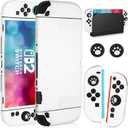 Switch 2 Case for Nintendo Switch 2 2025, Dockable Case TPU Soft Shell Protective Cover for Switch 2 Grips & Console and Accessories with 2 Pcs Thumb Caps, White