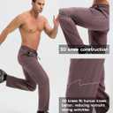 baleaf Men's Hiking Pants Ripstop Lightweight Cargo Waterproof Travel Pants Quick Dry with Zip Pockets UPF 50+ Work (L)