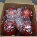 Liliful 8 Pcs 6 Inch Extra Large Christmas Ball Ornaments Decor, Red