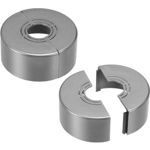 PATIKIL Wall Split Flange 0.8/1/1.3 Inch, 2Pcs 1.2" Thicken Cuttable ABS Round Escutcheon Plate Cover Buckle for Water Pipe Faucet Decoration, Grey (Gray)