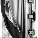 Transparent PVC Suitcase Cover, No Disassembly Required Clear Luggage Protector Suitcase Cover (22, Black)