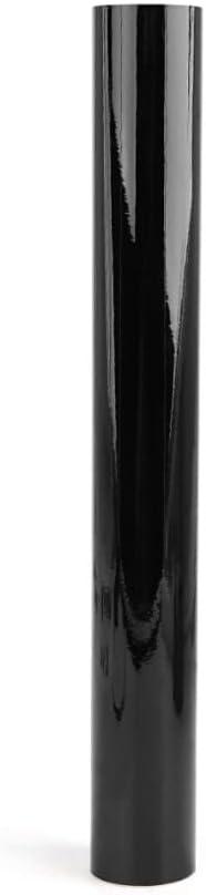 Black High Gloss Car Vinyl Wrap Bright Film Sheet with Air Bubble Release Technology | Interior and Exterior | + Free Tool Kit (12"X60" / (1FT x 5FT))