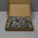 SATINIOR 60 Pieces Artificial Mini Christmas Tree Sisal Snow Trees Bottle Brush Christmas Trees Pine Trees Ornaments with Wooden Base for Christmas Party Home Decoration (6 Sizes, Blue Green)