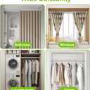 Closet Rod for Hanging Clothes, 54 to 64 Inches Adjustable Heavy Duty Closet Rod, Silver