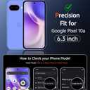 FNTCASE for Google Pixel 10a Case: Magnetic Military Grade Drop Protection with Screen Protector Anti Yellowing Cell Phone Cover - Rugged Shockproof Protective Bumper Transparent Cases(Clear Magsafe)