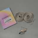 CJL HAIR 2PCs Small Cute Messy Bun Hair Piece for Thin Hair Women Mini Synthetic Curly Bun Scrunchies Updo Hairpieces Ice Blonde