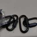 Oval Quick Link Carabiner, Black Quick Links Chain Connector, Heavy Duty Locking Carabiner for Outdoor Activities